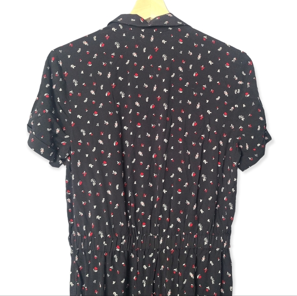 J. Jill Floral Print Tie Waist Short Sleeve Jumpsuit - Picture 5 of 6